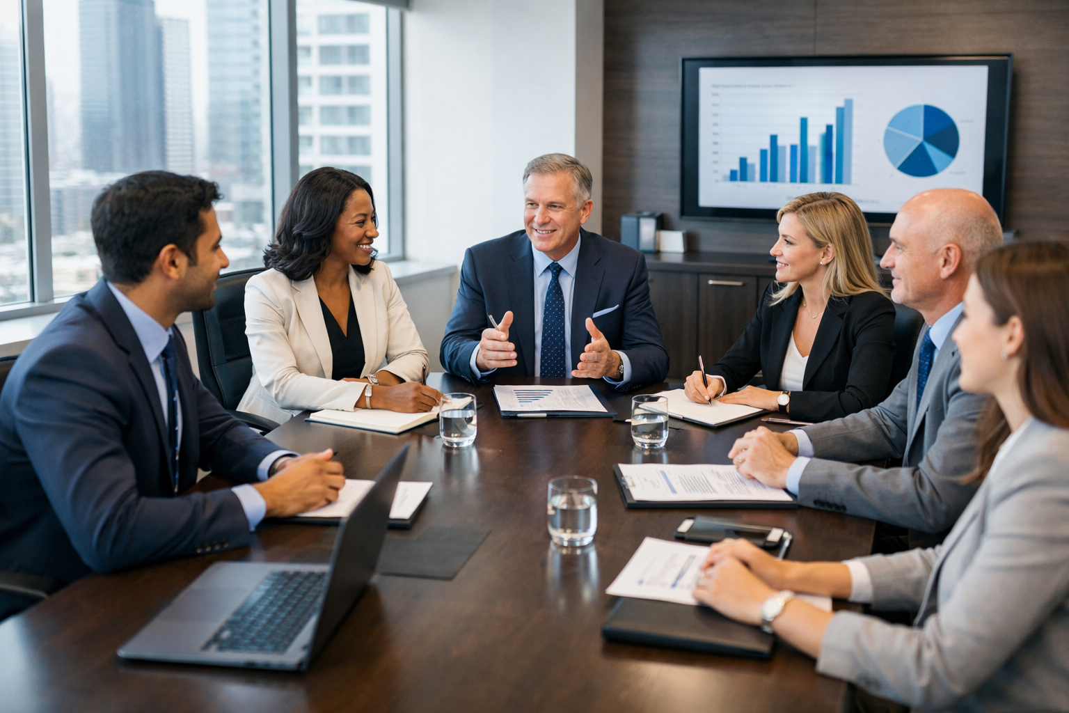 Executive team strategy meeting