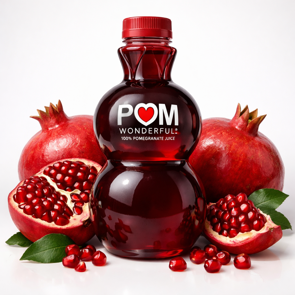 POM Wonderful bottle with pomegranates